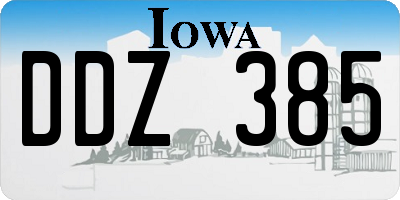 IA license plate DDZ385
