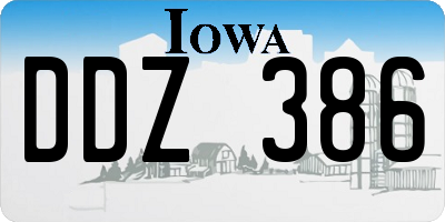 IA license plate DDZ386