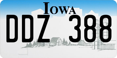 IA license plate DDZ388