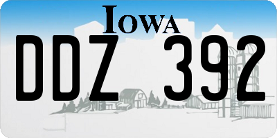 IA license plate DDZ392