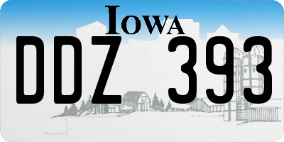 IA license plate DDZ393