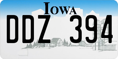 IA license plate DDZ394