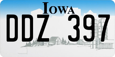 IA license plate DDZ397