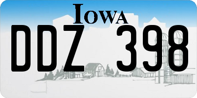 IA license plate DDZ398