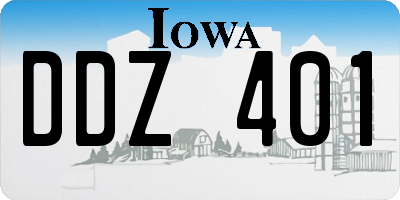 IA license plate DDZ401