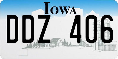 IA license plate DDZ406