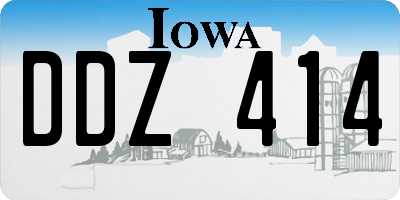 IA license plate DDZ414