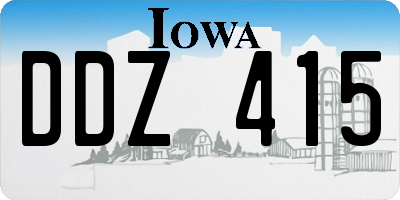 IA license plate DDZ415