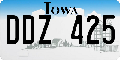 IA license plate DDZ425