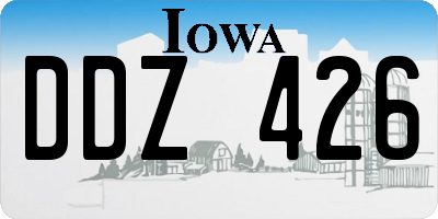 IA license plate DDZ426
