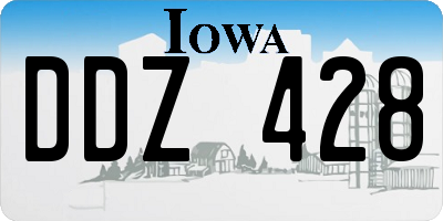 IA license plate DDZ428