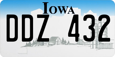 IA license plate DDZ432