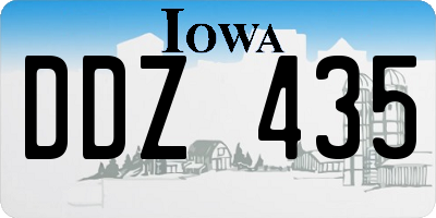IA license plate DDZ435