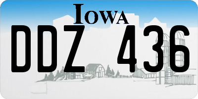 IA license plate DDZ436