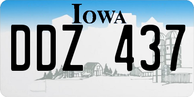 IA license plate DDZ437