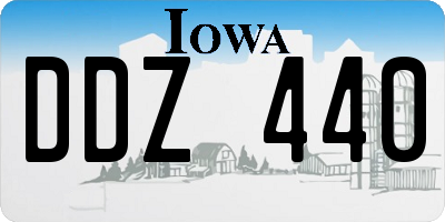 IA license plate DDZ440
