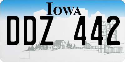IA license plate DDZ442