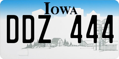 IA license plate DDZ444