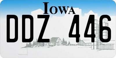 IA license plate DDZ446