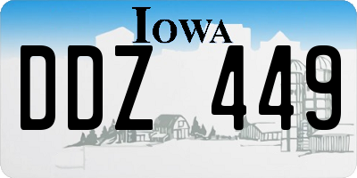 IA license plate DDZ449