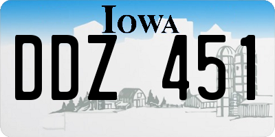 IA license plate DDZ451