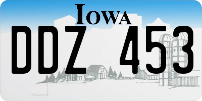 IA license plate DDZ453