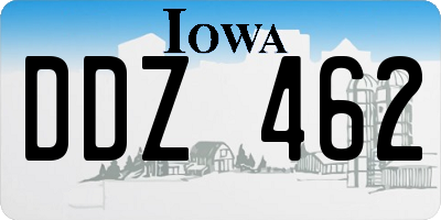 IA license plate DDZ462