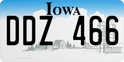IA license plate DDZ466