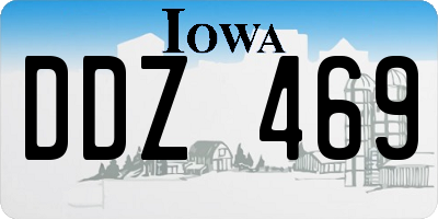 IA license plate DDZ469