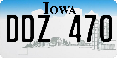 IA license plate DDZ470