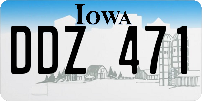 IA license plate DDZ471