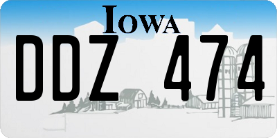 IA license plate DDZ474