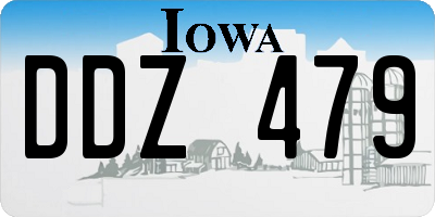 IA license plate DDZ479
