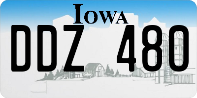 IA license plate DDZ480