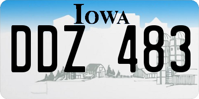 IA license plate DDZ483