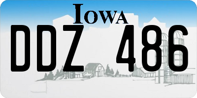 IA license plate DDZ486