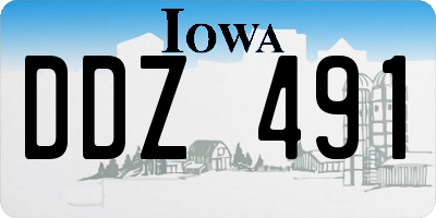IA license plate DDZ491