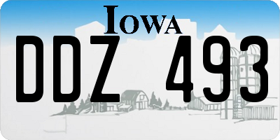 IA license plate DDZ493