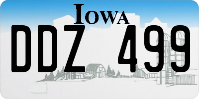 IA license plate DDZ499