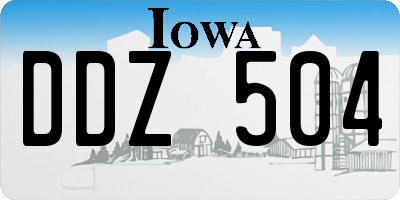 IA license plate DDZ504