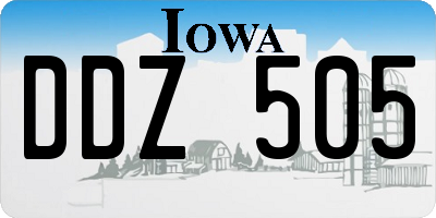IA license plate DDZ505
