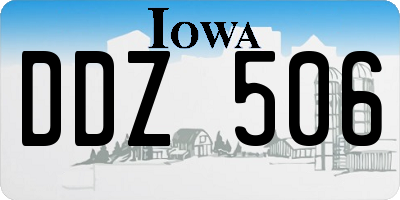 IA license plate DDZ506