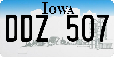 IA license plate DDZ507