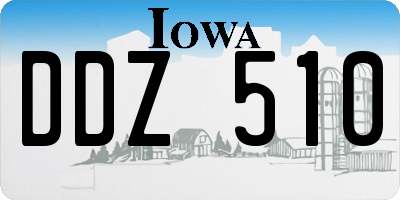 IA license plate DDZ510