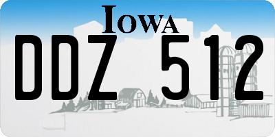 IA license plate DDZ512