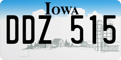 IA license plate DDZ515