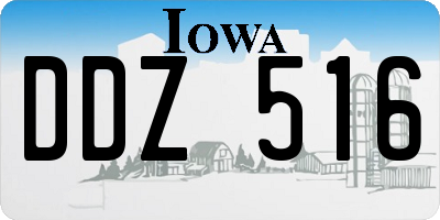 IA license plate DDZ516