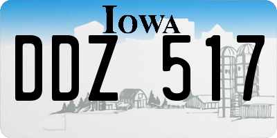 IA license plate DDZ517