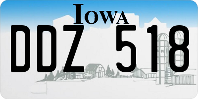 IA license plate DDZ518