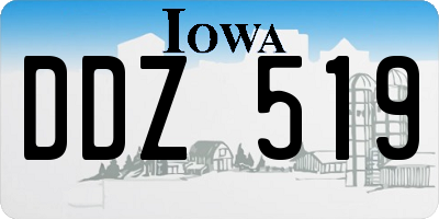 IA license plate DDZ519